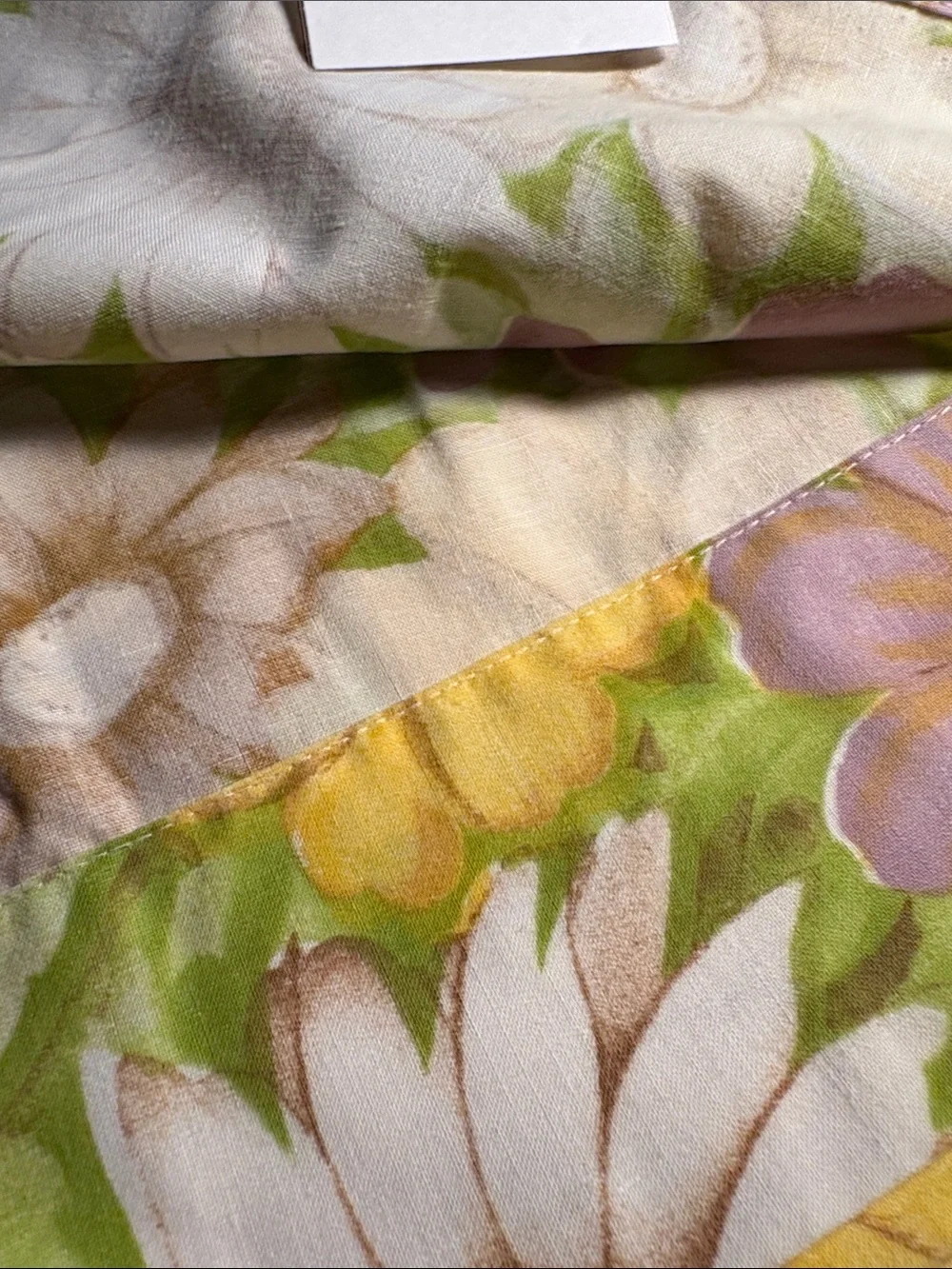 Vintage Cannon Monticello Floral Daisy Print flat full sheet VV